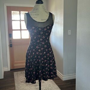 Black floral dress